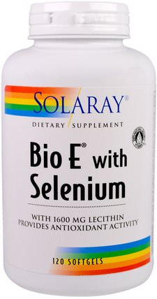 Bio E with Selenium, 120 Softgels by Solaray, 補充劑，抗氧化劑，硒，維生素E +硒 HK 香港