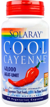 Cool Cayenne, 90 Veggie Caps by Solaray, 香草，辣椒（辣椒） HK 香港