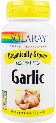 Garlic, 100 Veggie Caps by Solaray, 補充劑，抗生素，大蒜 HK 香港