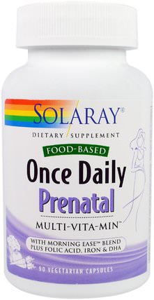 Once Daily Prenatal, Multi-Vita-Min, 90 Veggie Caps by Solaray, 維生素，產前多種維生素 HK 香港