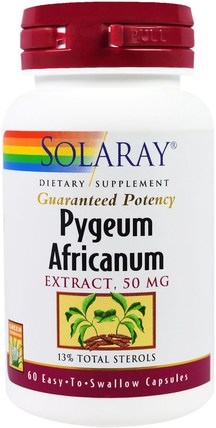 Pygeum Africanum Extract, 50 mg, 60 Capsules by Solaray, 健康，男人，pygeum HK 香港