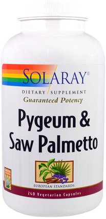 Pygeum & Saw Palmetto, 240 Vegetarian Capsules by Solaray, 健康，男人，pygeum HK 香港