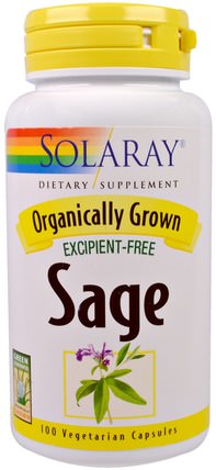 Sage, 100 Veggie Caps by Solaray, 草藥，鼠尾草 HK 香港