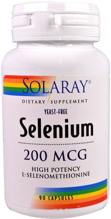 Selenium, 200 mcg, 90 Capsules by Solaray, 補充劑，抗氧化劑，硒 HK 香港