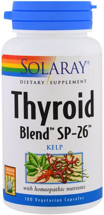 Thyroid Blend SP-26, 100 Veggie Caps by Solaray, 健康，甲狀腺 HK 香港