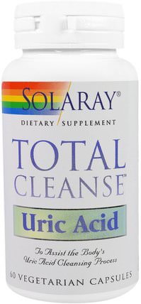 Total Cleanse, Uric Acid, 60 Veggie Caps by Solaray, 健康，排毒 HK 香港