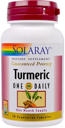 Turmeric, 30 Veggie Caps by Solaray, 補充劑，抗氧化劑，薑黃素，薑黃 HK 香港