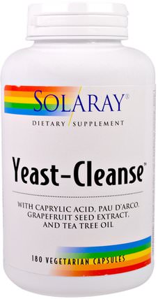 Yeast-Cleanse, 180 Vegetarian Capsules by Solaray, 健康，排毒 HK 香港