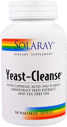 Yeast-Cleanse, 90 Vegetarian Capsules by Solaray, 健康，排毒 HK 香港