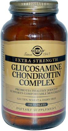 Glucosamine Chondroitin Complex, Extra Strength, 150 Tablets by Solgar, 補充劑，氨基葡萄糖軟骨素 HK 香港