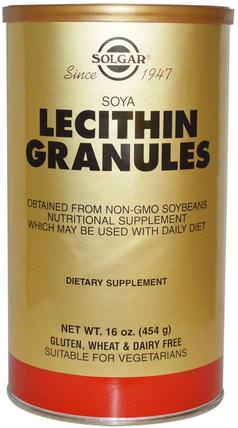 Lecithin Granules, 16 oz (454 g) by Solgar, 補充劑，卵磷脂 HK 香港
