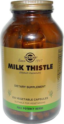 Milk Thistle, 250 Vegetable Capsules by Solgar, 健康，排毒，奶薊（水飛薊素） HK 香港