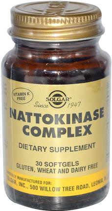 Nattokinase Complex, 30 Softgels by Solgar, 補充劑，納豆激酶 HK 香港
