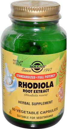 Rhodiola Root Extract, 60 Vegetable Capsules by Solgar, 補充劑，adaptogen，rhodiola rosea HK 香港