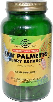Saw Palmetto Berry Extract, 180 Vegetable Capsules by Solgar, 健康，男人 HK 香港