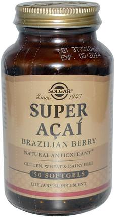 Super Acai, Brazilian Berry, 50 Softgels by Solgar, 補充劑，抗氧化劑 HK 香港