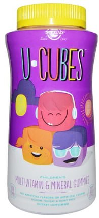 U-Cubes, Childrens Multi-Vitamin & Mineral Gummies, 120 Gummies by Solgar, 維生素，多種維生素，多種維生素gummies，兒童多種維生素 HK 香港