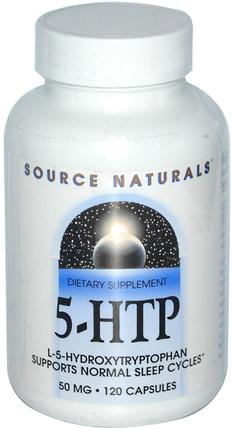 5-HTP, 50 mg, 120 Capsules by Source Naturals, 補充劑，5-htp，5-htp 50 mg HK 香港