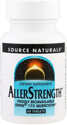 AllerStrength, 60 Tablets by Source Naturals, 健康，過敏，過敏 HK 香港