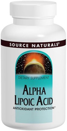 Alpha Lipoic Acid, 100 mg, 120 Tablets by Source Naturals, 補充劑，抗氧化劑，α硫辛酸，α硫辛酸100毫克 HK 香港