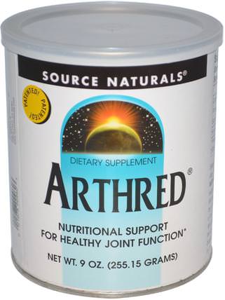 Arthred, 9 oz (255.15 g) by Source Naturals, 健康，骨骼，骨質疏鬆症，關節健康，關節韌帶 HK 香港
