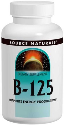 B-125, 125 mg, 90 Tablets by Source Naturals, 維生素，維生素B複合物100 HK 香港