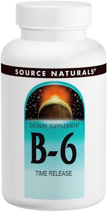 B-6, 500 mg, 100 Tablets by Source Naturals, 維生素，維生素b HK 香港