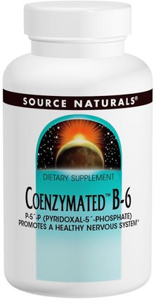 Coenzymated B-6, 100 mg, 60 Tablets by Source Naturals, 補充劑，輔酶b維生素 HK 香港