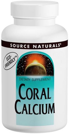 Coral Calcium, 600 mg, 120 Tablets by Source Naturals, 補品，礦物質，鈣，珊瑚鈣 HK 香港