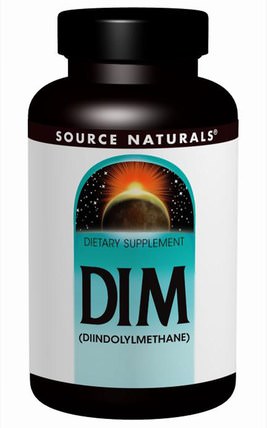 DIM, (Diindolylmethane), 100 mg, 60 Tablets by Source Naturals, 補充劑，西蘭花十字花科，二吲哚基甲烷（暗） HK 香港