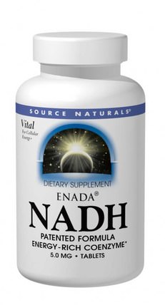 ENADA NADH, 5.0 mg, 30 Tablets by Source Naturals, 補充劑，nadh HK 香港