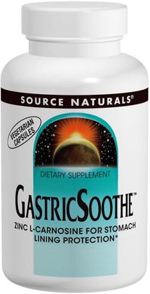 GastricSoothe, 37.5 mg, 30 Capsules by Source Naturals, 補充劑，礦物質，鋅肌肽（pepzin gi） HK 香港