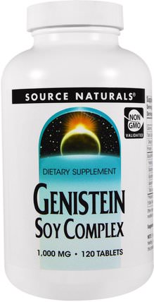 Genistein, Soy Complex, 1.000 mg, 120 Tablets by Source Naturals, 補充劑，豆製品，大豆染料木黃酮 HK 香港