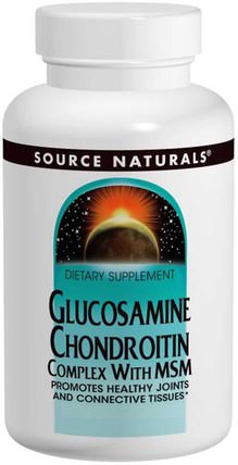 Glucosamine Chondroitin Complex with MSM, 120 Tablets by Source Naturals, 補充劑，氨基葡萄糖軟骨素 HK 香港