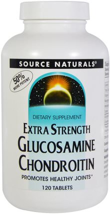 Glucosamine Chondroitin, Extra Strength, 120 Tablets by Source Naturals, 補充劑，氨基葡萄糖軟骨素 HK 香港