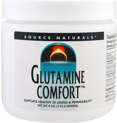 Glutamine Comfort, 4 oz (113.4 g) by Source Naturals, 補充劑，氨基酸，l谷氨酰胺，l谷氨酰胺粉末 HK 香港