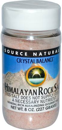 Himalayan Rock Salt, 8 oz (227 g) by Source Naturals, 健康，鹼性平衡，食物，香料和調味料，鹽天然鹽 HK 香港