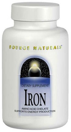 Iron, 25 mg, 250 Tablets by Source Naturals, 補品，礦物質，鐵 HK 香港