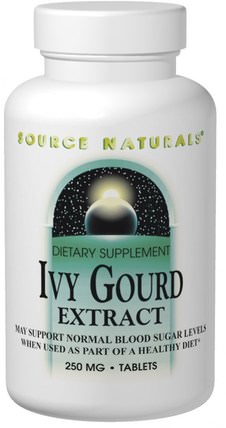 Ivy Gourd Extract, 250 mg, 120 Tablets by Source Naturals, 健康，肺和支氣管，常春藤提取物 HK 香港