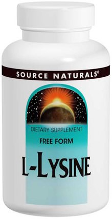 L-Lysine, 500 mg, 200 Capsules by Source Naturals, 補充劑，氨基酸，l賴氨酸 HK 香港