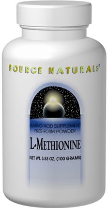 L-Methionine, 3.53 oz (100 g) by Source Naturals, 補充劑，氨基酸，蛋氨酸 HK 香港