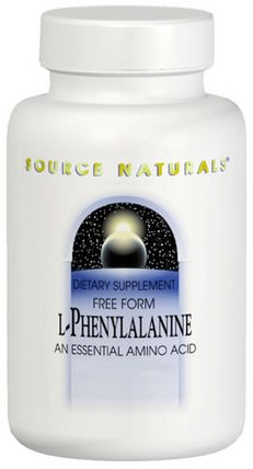 L-Phenylalanine, 500 mg, 100 Tablets by Source Naturals, 補充劑，氨基酸，l苯丙氨酸 HK 香港