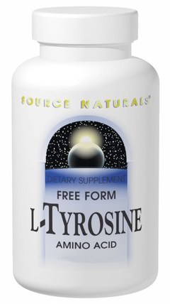 L-Tyrosine, Free-Form Powder, 3.53 oz (100 g) by Source Naturals, 補充劑，氨基酸，酪氨酸 HK 香港