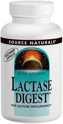 Lactase Digest, 180 Veggie Caps by Source Naturals, 補充劑，酶，乳糖酶，消化酶 HK 香港