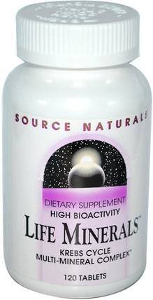 Life Minerals, 120 Tablets by Source Naturals, 補品，礦物質，多種礦物質 HK 香港