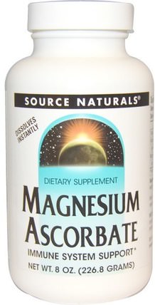 Magnesium Ascorbate, 8 oz (226.8 g) by Source Naturals, 維生素，維生素C，礦物質 HK 香港