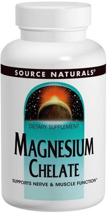 Magnesium Chelate, 100 mg, 250 Tablets by Source Naturals, 補品，礦物質 HK 香港