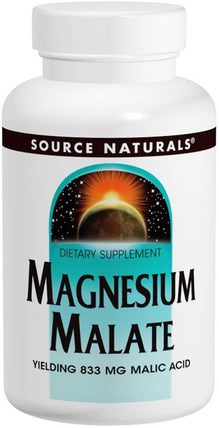Magnesium Malate, 180 Tablets by Source Naturals, 補充劑，礦物質，蘋果酸鎂 HK 香港
