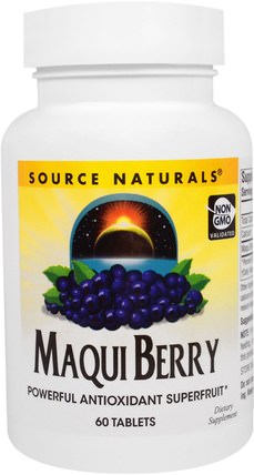 Maqui Berry, 60 Tablets by Source Naturals, 補品，水果提取物，maqui HK 香港