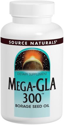 Mega-GLA 300, 120 Softgels by Source Naturals, 補充劑，efa omega 3 6 9（epa dha），琉璃苣油 HK 香港